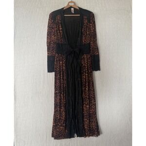 We Are Hah Hot As Hell Dust Her Robe Leopard Print Lace Size Small